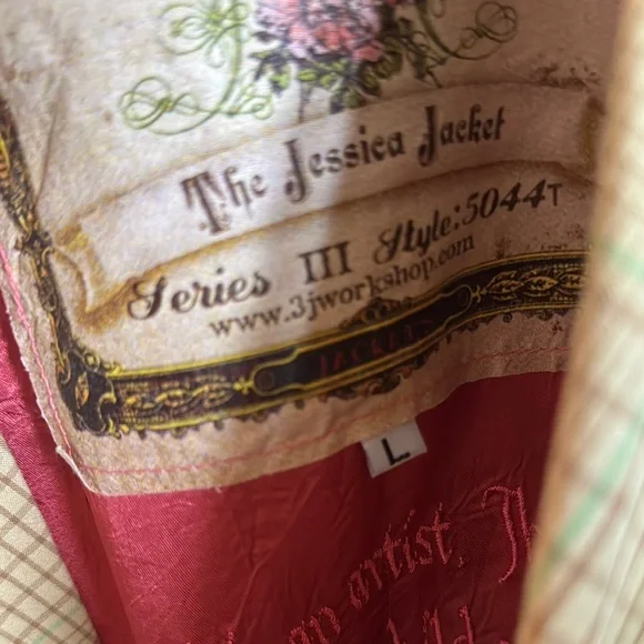 Johnny Was Beige Floral Embroidered Blazer - Picture 8 of 8